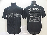 Yankees 25 Gleyber Torres De Caracas Black 2019 Players' Weekend Player Jersey,baseball caps,new era cap wholesale,wholesale hats
